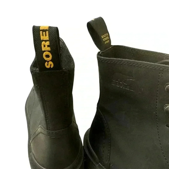 Sorel Women's Hi-Line Lace Boots waterproof Size 9 Black Shelf pull looks NEW - Picture 9 of 14